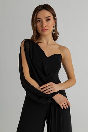 لباس مجلسی و فارغ التحصیلی مشکی زنانه پلی استر vuvutasarım - کد 768362879