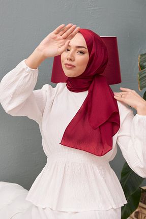 شال زرشکی زنانه پلی استر Silk Home - کد 768392557