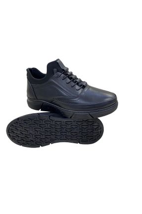 کفش کژوال مشکی مردانه چرم طبیعی پاشنه کوتاه ( 4 - 1 cm ) پاشنه ساده کد 369907142