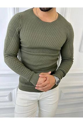 پلیور خاکی مردانه ساده elkumoda - کد 767120382