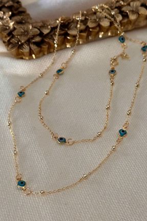 گردنبند جواهر طلائی زنانه برنز کد 219906027