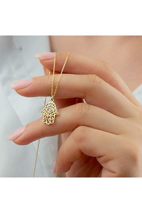 گردنبند نقره طلائی زنانه 925 عیار sorti takı aksesuar - کد 766908618