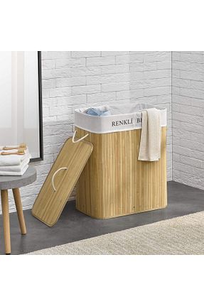سبد لباس بژ بامبو Meleni Home - کد 764935981