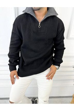 پلیور مشکی مردانه ساده elkumoda - کد 767117615