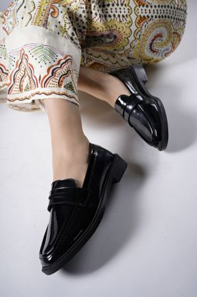 کفش لوفر مشکی زنانه پاشنه کوتاه ( 4 - 1 cm ) کد 767143916