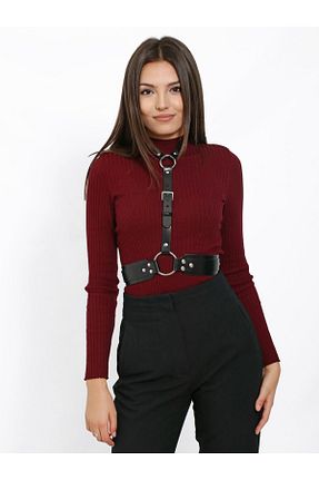 کمربند مشکی زنانه چرم مصنوعی Sweet Demon - کد 767022611