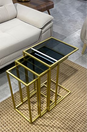 میز عسلی طلائی فلزی AGA KONSEPT - کد 231088365
