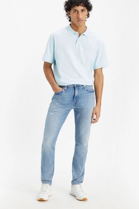 شلوار جین آبی مردانه پاچه تنگ اسلیم کد 767361971