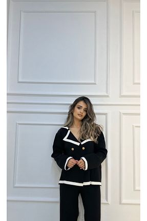 ست بالاتنه و پائین تنه مشکی زنانه تریکو ossons - کد 767256908