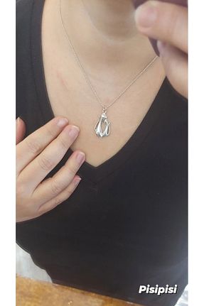 گردنبند نقره طوسی زنانه 925 عیار Müge