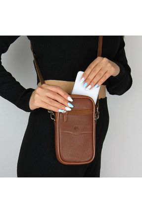 کیف دوشی قهوه ای زنانه چرم خالص MÇ DERİ - کد 767451279