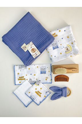 پتوی کودک و نوزاد سرمه ای پنبه ای Mayu Baby Collection - کد 767512454
