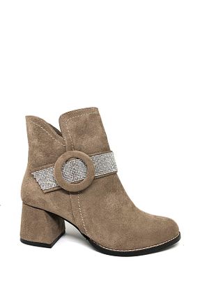 بوت / نیم بوت بژ زنانه جیر YGTSHOES - کد 164554223