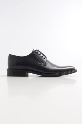 کفش کلاسیک سرمه ای مردانه چرم طبیعی پاشنه کوتاه ( 4 - 1 cm ) پاشنه ساده کد 767842880