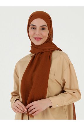 شال قهوه ای زنانه پنبه ای Stella Eşarp - کد 767935494