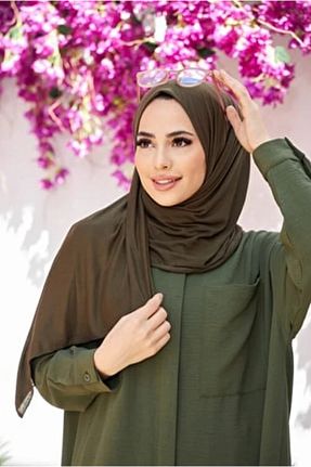 شال خاکی زنانه پنبه ای feronis - کد 768159029