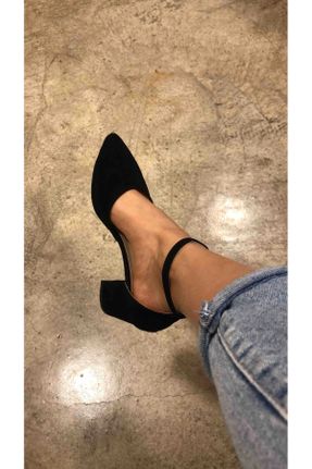 کفش مجلسی مشکی زنانه چرم مصنوعی پاشنه متوسط ( 5 - 9 cm ) پاشنه ضخیم کد 132656119