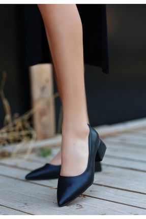 کفش پاشنه بلند کلاسیک مشکی زنانه پاشنه ساده پاشنه کوتاه ( 4 - 1 cm ) کد 768469206