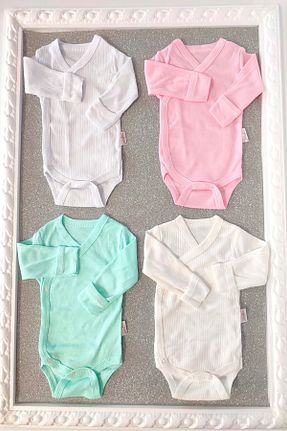 بادی و سرهمی نوزادی صورتی بچه گانه پنبه ای dubi baby - کد 768375647