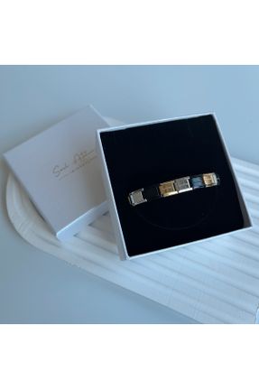 دستبند استیل طلائی زنانه استیل ضد زنگ کد 761634328