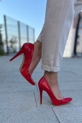 کفش استایلتو قرمز پاشنه نازک پاشنه بلند ( +10 cm) کد 740019860