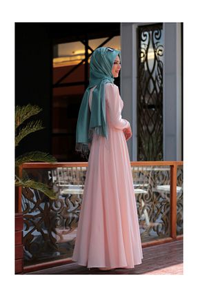 لباس حجاب صورتی زنانه A-line nurkombin - کد 36966861