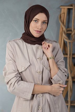 شال قهوه ای زنانه ویسکون Genel Markalar - کد 37599867