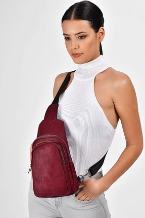 کیف کمری زرشکی زنانه چرم مصنوعی Bagzone - کد 37673585