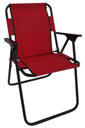 صندلی کمپ قرمز فلزی تکی کد 96697297