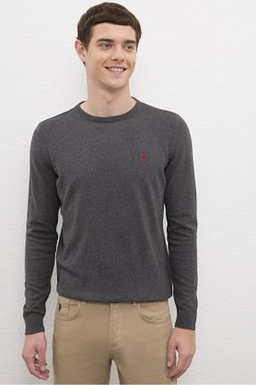 پلیور طوسی مردانه ساده U.S. Polo Assn. - کد 76647391
