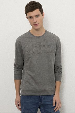 سوئیشرت طوسی مردانه ساده U.S. Polo Assn. - کد 54704494