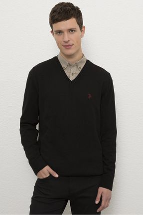 پلیور مشکی مردانه ساده U.S. Polo Assn. - کد 54704515