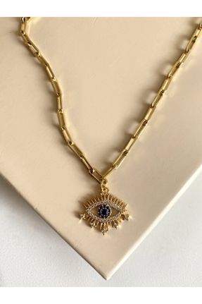 گردنبند جواهر طلائی زنانه روکش طلا کد 96462491