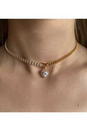 گردنبند جواهر طلائی زنانه روکش طلا کد 96463318