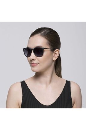 عینک آفتابی مشکی زنانه 54 UV400 پلاستیک سایه روشن کد 164128660