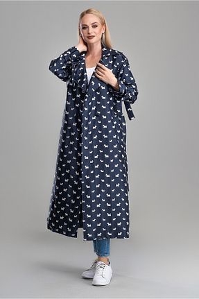 ترنچکت سرمه ای زنانه پنبه ای SahraAfra - کد 766981173