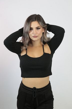 بلوز مشکی زنانه ساده fabbwomen - کد 767252781