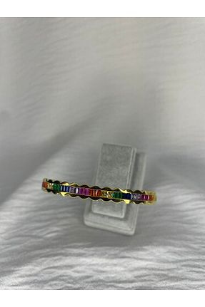 دستبند استیل (فولاد) طلائی زنانه استیل ضد زنگ 10 july jewelry - کد 767541978