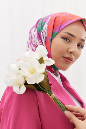 روسری صورتی پنبه ای Silk Home - کد 767615842