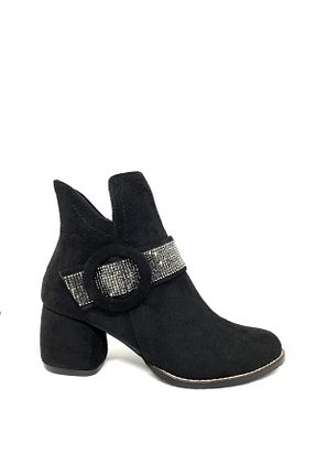 بوت / نیم بوت مشکی زنانه چرم مصنوعی YGTSHOES - کد 164558597