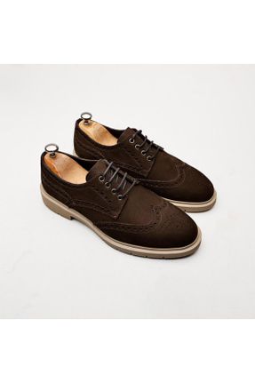 کفش کلاسیک قهوه ای مردانه جیر پاشنه کوتاه ( 4 - 1 cm ) پاشنه نازک کد 767852054