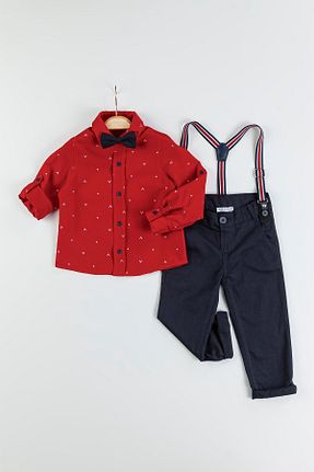 ست بالاتنه و پائین تنه قرمز بچه گانه بافتنی Gold Class Kidswear - کد 767942420