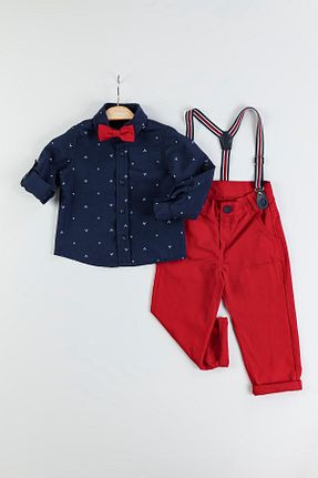 ست بالاتنه و پائین تنه سرمه ای بچه گانه بافتنی Gold Class Kidswear - کد 767942842