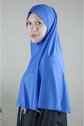 روسری آبی پلی استر dua