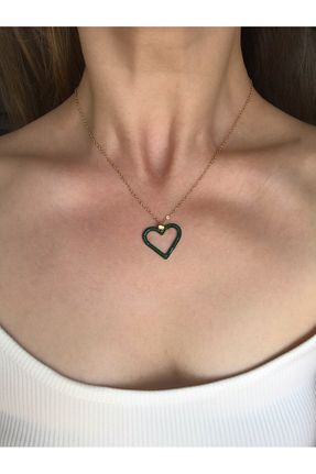 گردنبند استیل ( فولاد ) طلائی زنانه سنگ Vamos Jewelry - کد 768397345