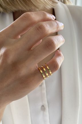 انگشتر جواهر طلائی زنانه روکش طلا کد 735692048