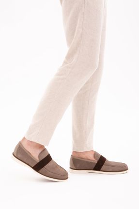 کفش کژوال قهوه ای مردانه چرم طبیعی پاشنه کوتاه ( 4 - 1 cm ) پاشنه ساده کد 336056438