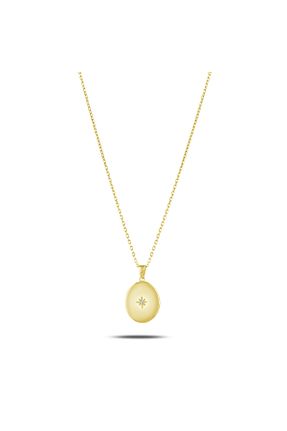 گردنبند نقره طلائی زنانه 925 عیار Çakıl Jewelry - کد 768906510