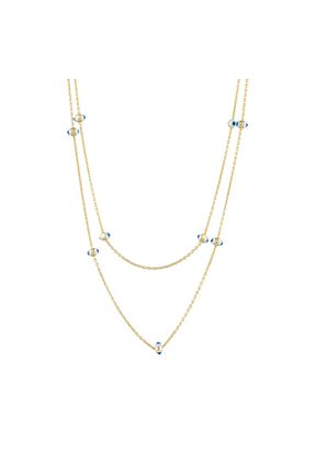 گردنبند نقره طلائی زنانه 925 عیار Çakıl Jewelry - کد 768951813