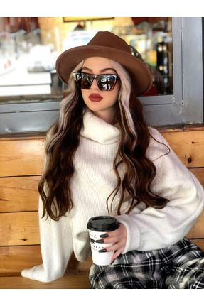 کلاه قهوه ای زنانه نمد Mistik Aksesuar - کد 63057034